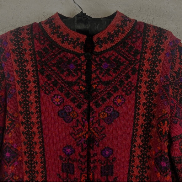 Dakota Cardigan 100% Alpaca Hand Loomed in Bolivia Women’s Size S Button Closure - Picture 4 of 10